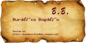 Burdács Bogdán névjegykártya